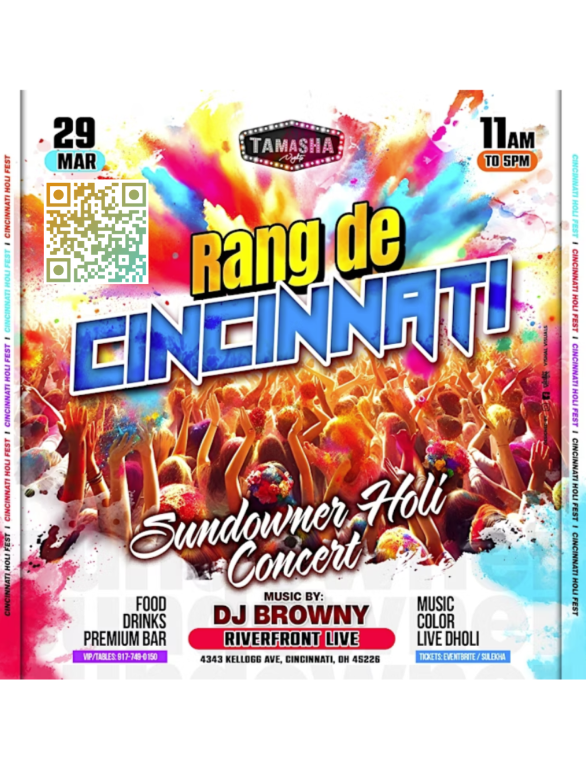 RANG DE CINCINNATI - HOLI COLOR FEST 2025 - MARCH 29 - ALL AGES